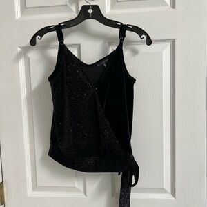 Black Camisole Sparkly Fabric